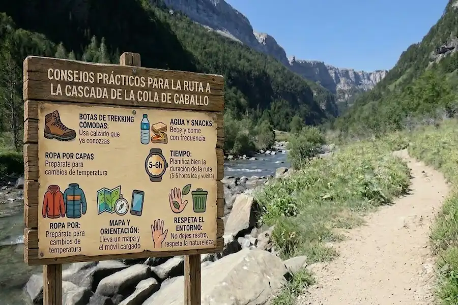 Infografía con consejos útiles para la ruta