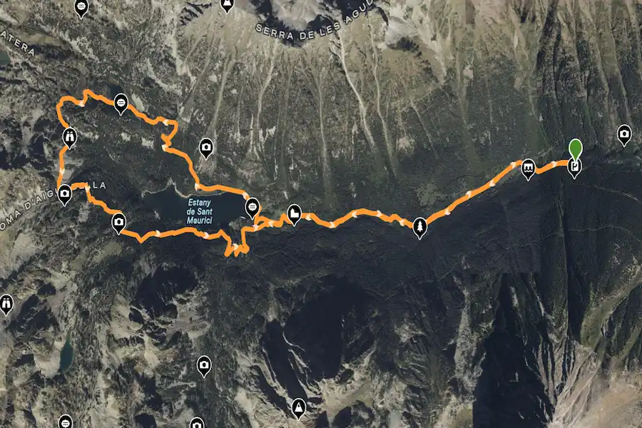 Mapa de la Ruta Circular del Estany de Sant Maurici
