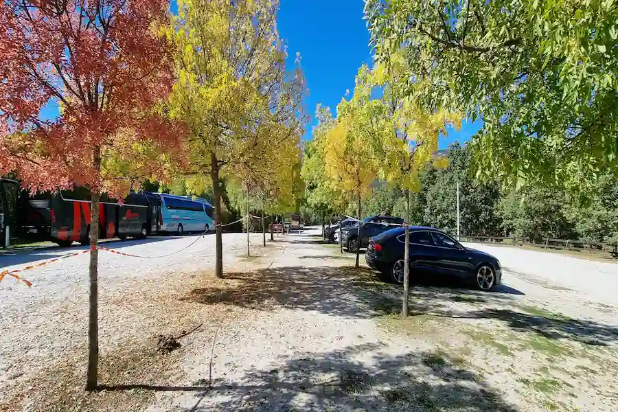 Zona de aparcamiento en Las Presillas