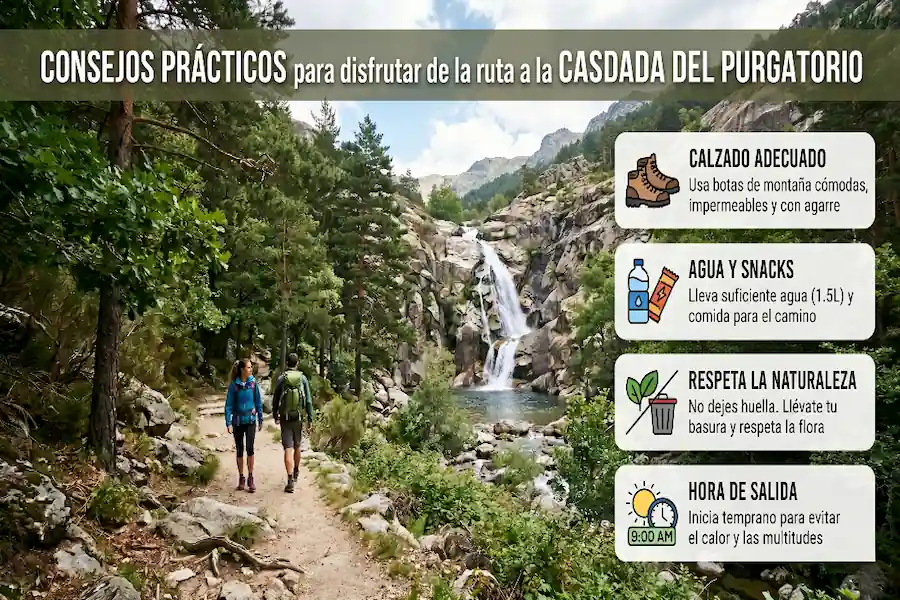 Consejos prácticos para disfrutar de la ruta a la Cascada del Purgatorio