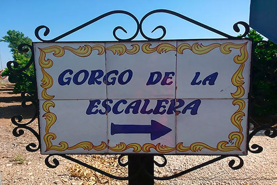 Señal desvío Gorgo de la Escalera