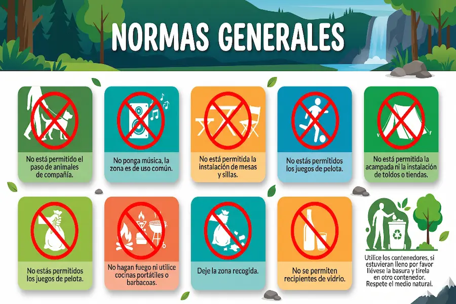 Normas generales para rutas de senderismo y espacios naturales