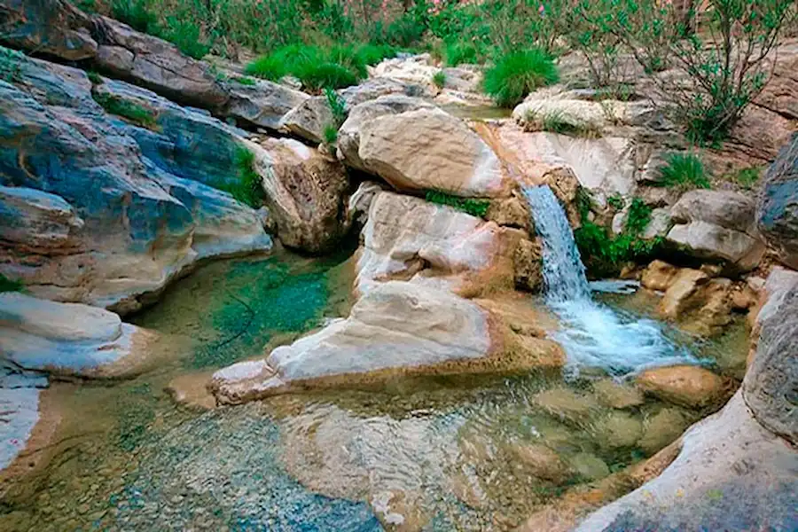 Parte superior del Toll del Salt Vistas desde la parte superior de la cascada del Toll del Salt