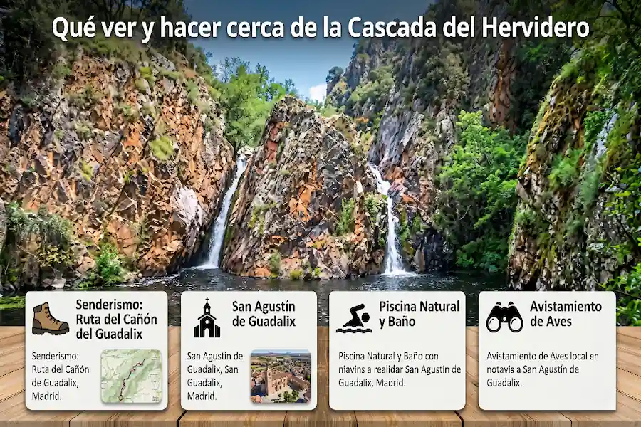Recomendaciones y lugares sobre qué ver y hacer cerca de la Cascada del Hervidero