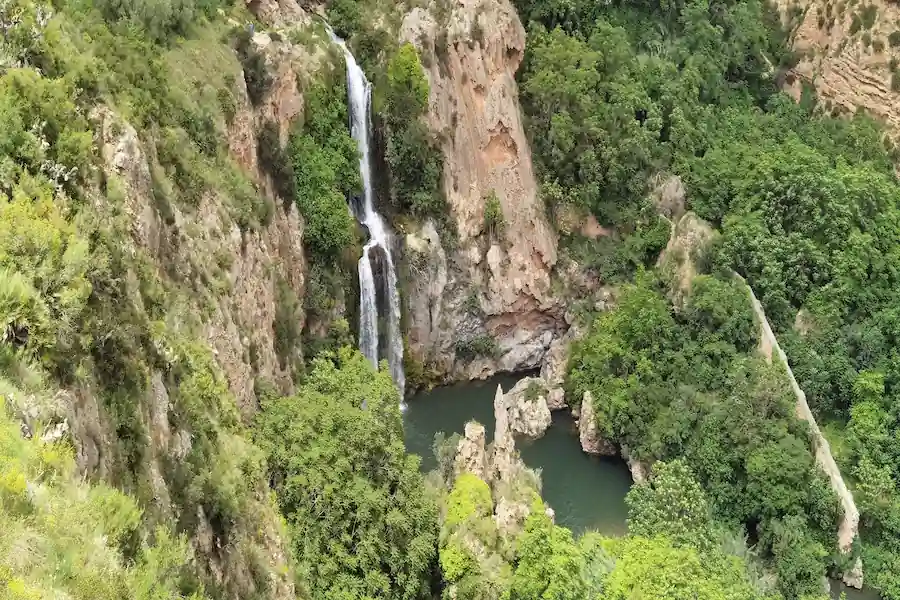 Panorámica del Salto de Chella desde el mirador superior
