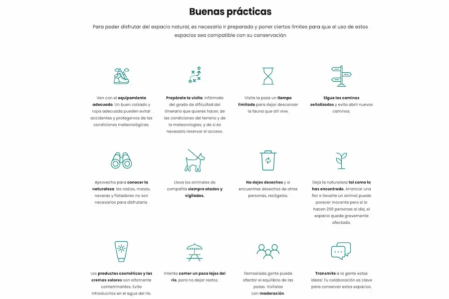 Decálogo de buenas prácticas para senderistas en la Ruta dels 7 Gorgs