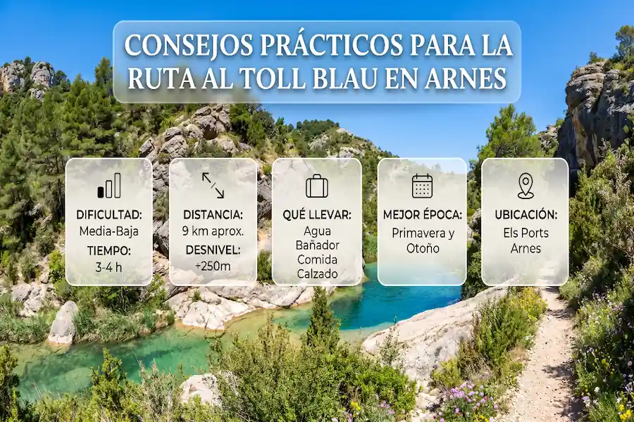 Consejos prácticos y recomendaciones para realizar la ruta de senderismo al Toll Blau en Arnes