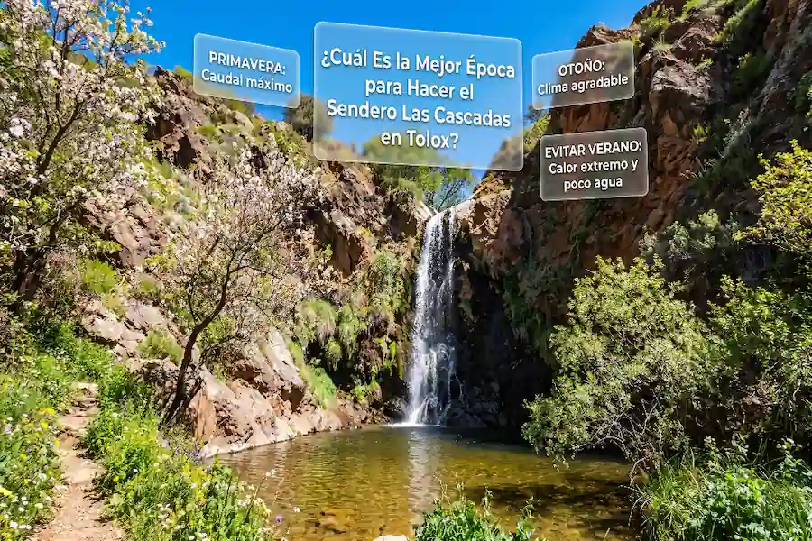 Paisaje natural que muestra cuál es la mejor época para hacer el Sendero Las Cascadas en Tolox