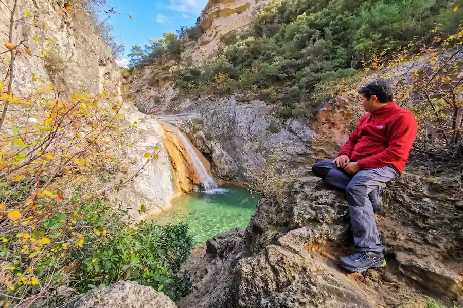 Vistas de la cascada de la Gorguina