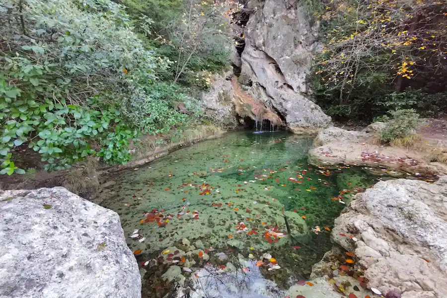 Poza de agua cristalina en la Febró