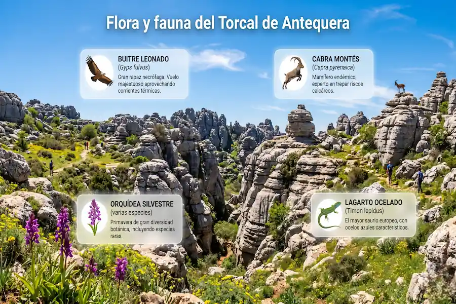 Flora y fauna autóctona del Torcal de Antequera
