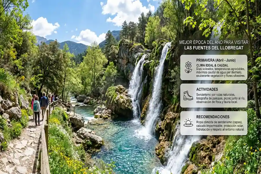 Cuándo visitar las Fuentes del Llobregat Mejor época del año para visitar las Fuentes del Llobregat