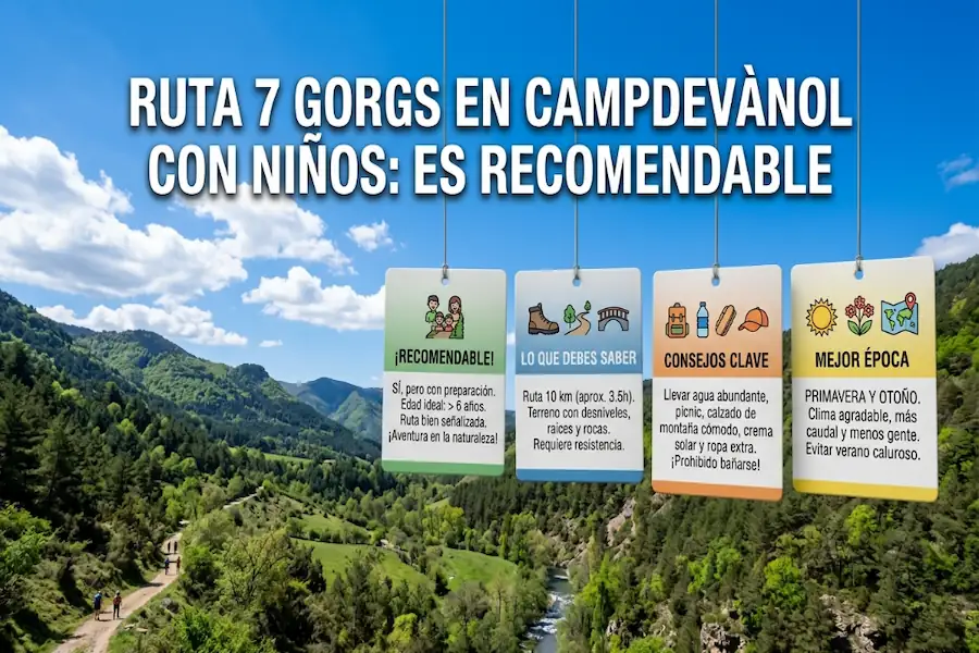 Ruta de los 7 Gorgs de Campdevànol con niños: consejos y recomendaciones